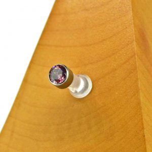 Rhodolite Cubic Zirconia Flat Rise
